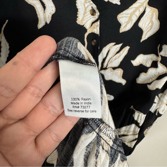 Sonoma Floral Dress Size 2x w/ Pockets Button Front Tiered Midi Dress - Picture 11 of 13